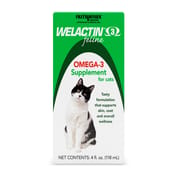 Nutramax Welactin Omega-3 Fish Oil Liquid Skin and Coat Health Supplement For Cats