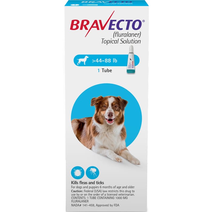 Bravecto Topical for Dogs Large Dog 44-88 lbs 1 dose product detail number 1.0