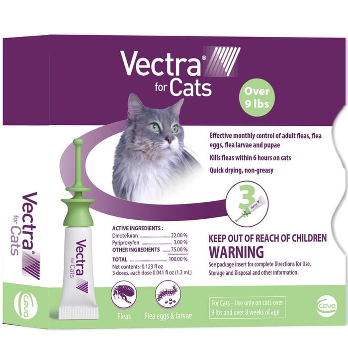 Vectra for Cats Over 9 lbs 3 pk (Green) product detail number 1.0