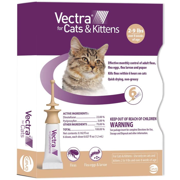 Vectra for Cats 2-9 lbs 6 pk (Tan) product detail number 1.0