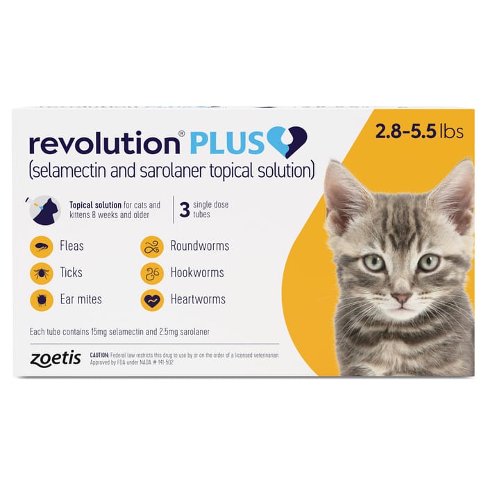 Revolution Plus for Cats 2.8-5.5 lbs 3 pk Gold product detail number 1.0