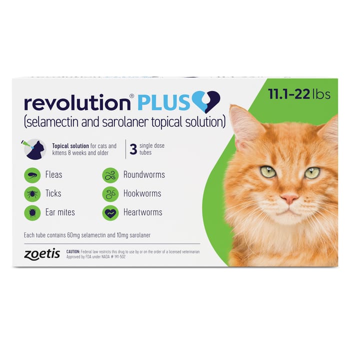 Revolution Plus for Cats 11.1-22 lbs 3 pk Green product detail number 1.0