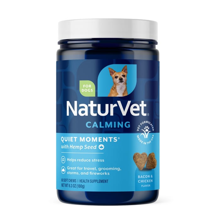 NaturVet Hemp Quiet Moments Calming Aid Soft Chews for Dogs - 60 ct Soft Chews product detail number 1.0