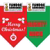FunDog Bandanas Set of Two - Christmas
