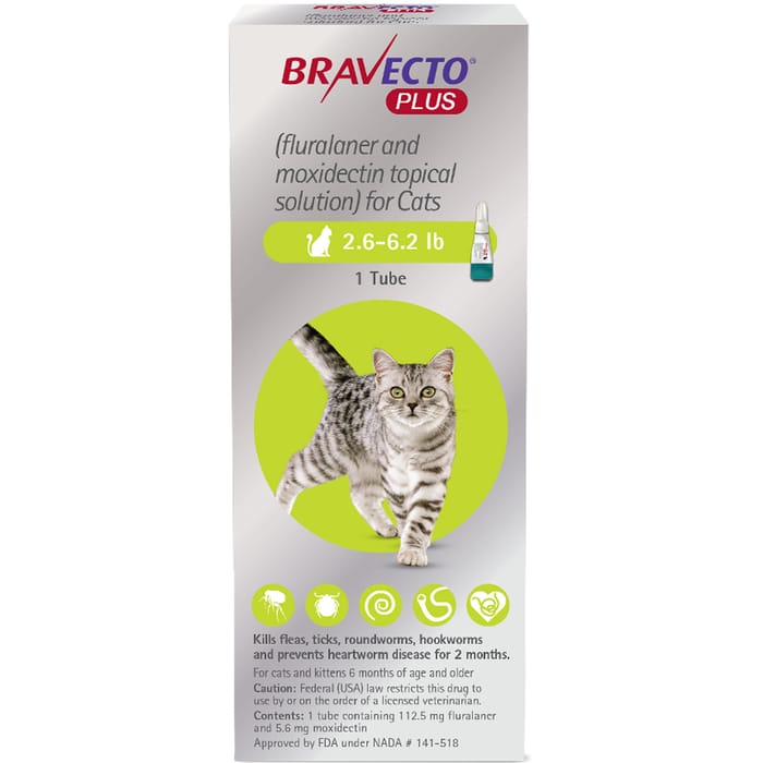 Bravecto Plus 2.6-6.2 lbs 6 pk product detail number 1.0
