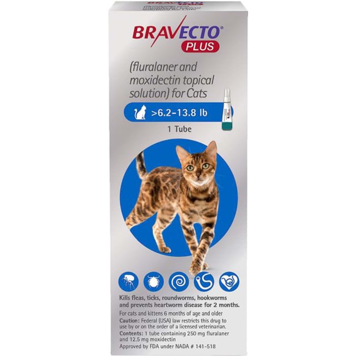 Bravecto Plus 6.2-13.8 lbs 1 pk product detail number 1.0