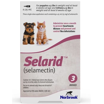 Selarid (selamectin) Puppies/Kittens under 5 lbs 3 pk-product-tile