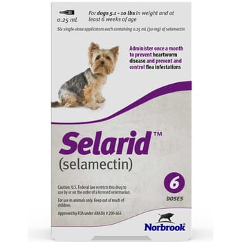Selarid (selamectin) Dogs 5.1-10 lbs 6 pk-product-tile