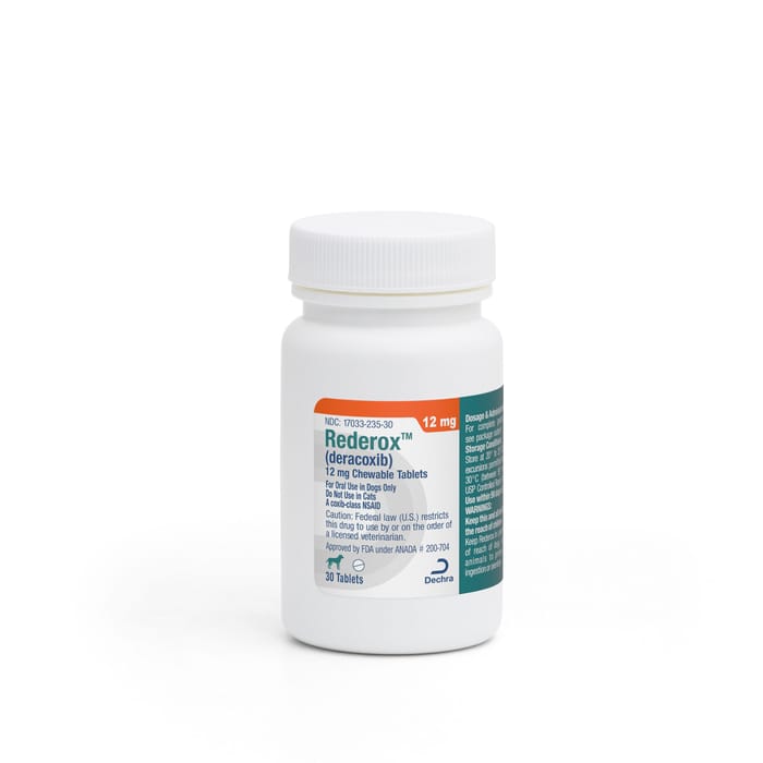 Rederox (deracoxib) Chewable Tablets 12mg, 30ct product detail number 1.0