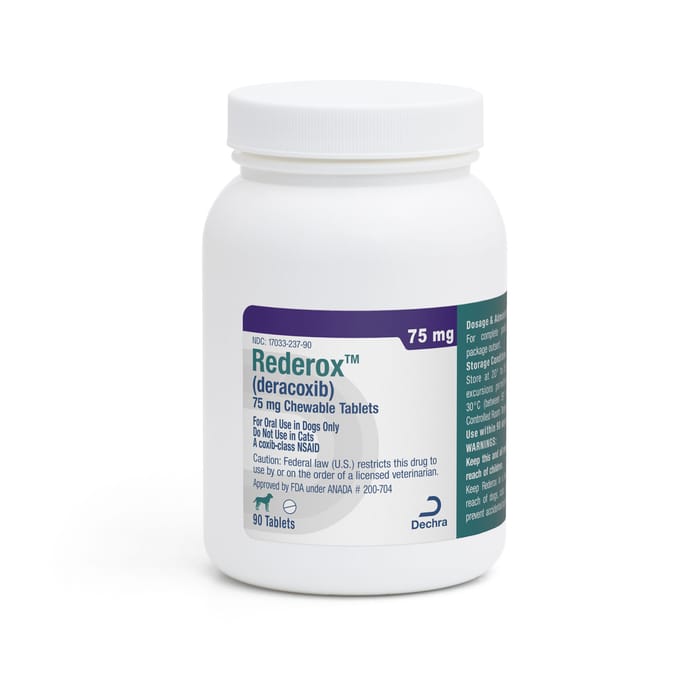 Rederox (deracoxib) Chewable Tablets 75mg, 90ct product detail number 1.0