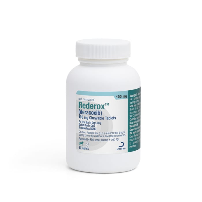 Rederox (deracoxib) Chewable Tablets 100mg, 30ct product detail number 1.0