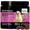 Pet Honesty Multivitamin 10-in-1 Peanut Butter Flavored Soft Chews Daily Vitamin Supplement for Dogs 90 Count