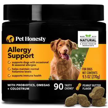Pet Honesty Allergy Support Peanut Butter Flavored Soft Chews Allergy & Immune Supplement for Dogs 90 Count-product-tile
