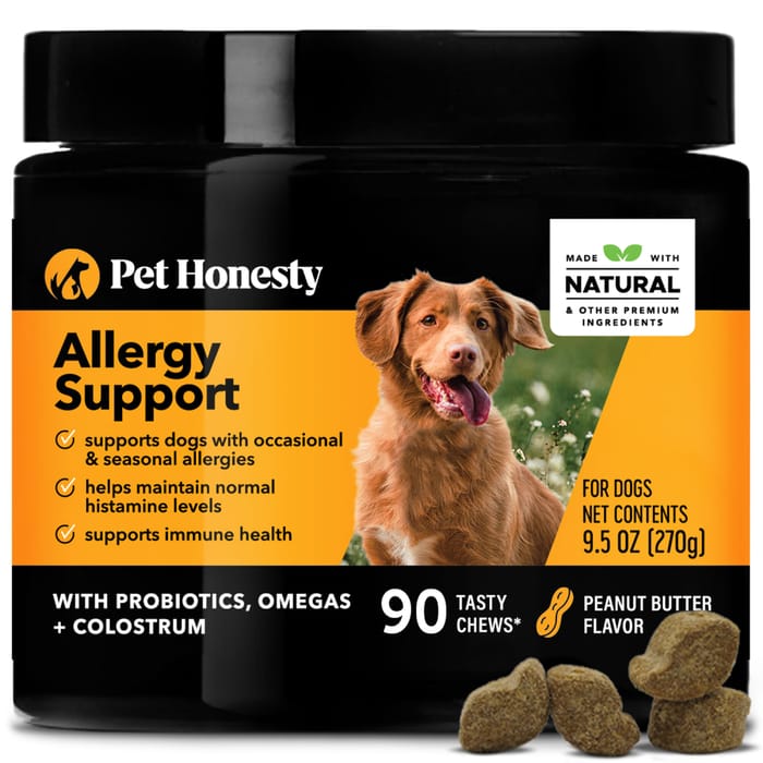 Pet Honesty Allergy Support Peanut Butter Flavored Soft Chews Allergy & Immune Supplement for Dogs 90 Count product detail number 1.0
