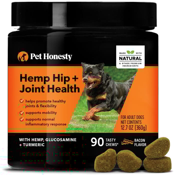 Pet Honesty Hemp Hip + Joint Health Bacon Flavored Soft Chews Joint & Mobility Supplement for Dogs 90 Count product detail number 1.0