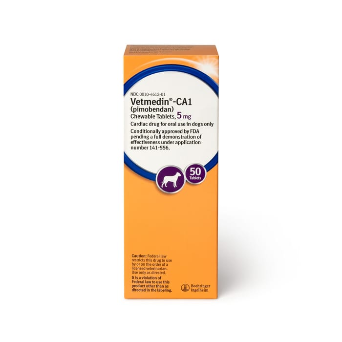 Vetmedin-CA1 (pimobendan) - Chewable Tablets for Dogs with Stage 2 Mitral Valve Disease - 5 mg, 50 ct product detail number 1.0