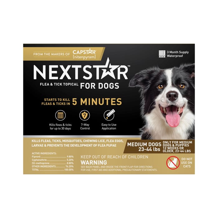 Nextstar Flea and Tick Topical for Dogs 23-44 pounds 3 Count product detail number 1.0