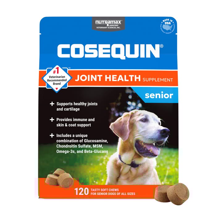 Nutramax Cosequin Senior Joint Health Supplement for Senior Dogs - With Glucosamine, Chondroitin, Omega-3 for Skin and Coat Health and Beta Glucans for Immune Support 120 Soft Chews product detail number 1.0