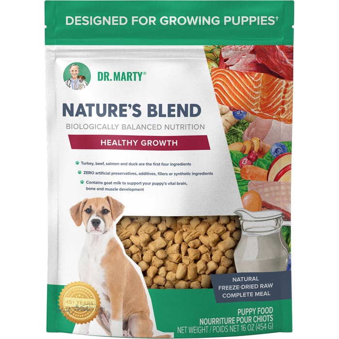 Dr. Marty Nature's Blend Healthy Growth Premium Freeze-Dried Raw Puppy Food 16 oz Bag product detail number 1.0