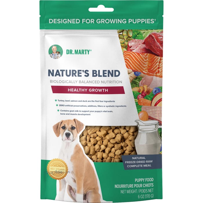 Dr. Marty Nature's Blend Healthy Growth Premium Freeze-Dried Raw Puppy Food 6 oz Bag product detail number 1.0