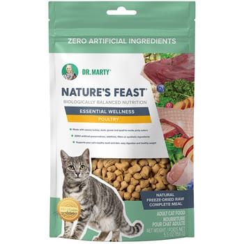 Dr. Marty Nature's Feast Essential Wellness Poultry Premium Freeze-Dried Raw Cat Food 5.5 oz Bag-product-tile
