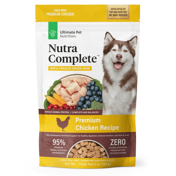 Ultimate Pet Nutrition Nutra Complete Freeze Dried Raw Chicken Dog Food 5 oz Bag product detail number 1.0