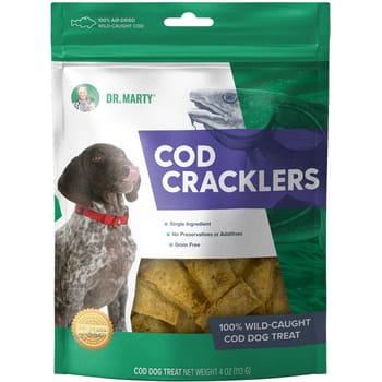 Dr. Marty Cod Cracklers 100% Air-Dried Wild-Caught Cod Dog Treats 4 oz Bag-product-tile