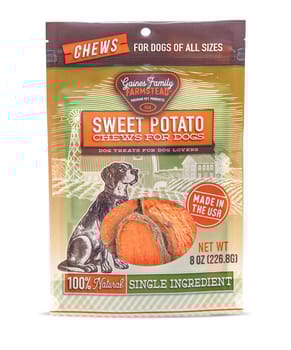Gaines Family Farmstead Sweet Potato Chews for Dogs - 100% Natural Single-Ingredient Dog Treat 8 oz-product-tile