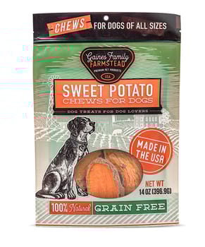 Gaines Family Farmstead Sweet Potato Chews for Dogs - 100% Natural Single-Ingredient Dog Treat-product-tile
