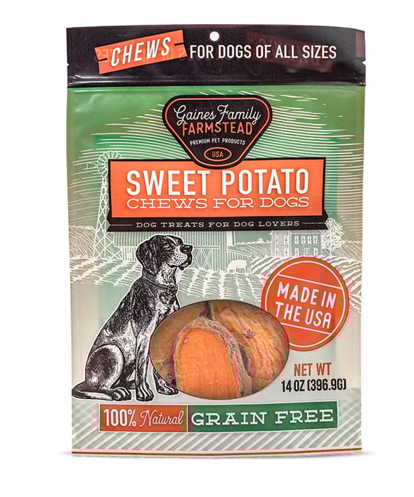 Gaines Family Farmstead Sweet Potato Chews for Dogs - 100% Natural Single-Ingredient Dog Treat 14 oz product detail number 1.0