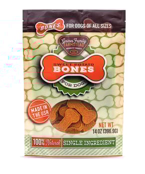 Gaines Family Farmstead Sweet Potato Bones for Dogs - 100% Natural Single-Ingredient Dog Treat 14 oz-product-tile