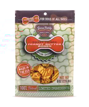 Gaines Family Farmstead Peanut Butter Topped Sweet Potato Bone 8 oz-product-tile