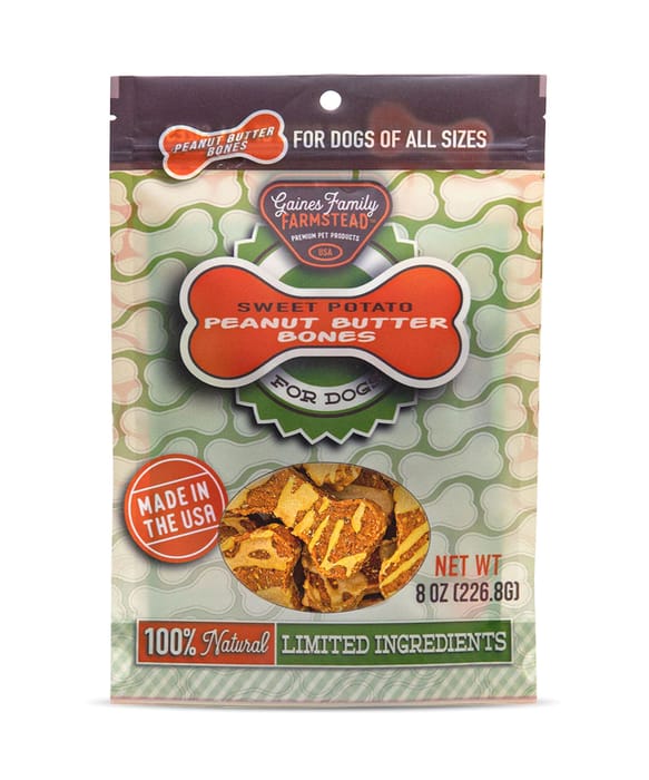 Gaines Family Farmstead Peanut Butter Topped Sweet Potato Bone 8 oz product detail number 1.0