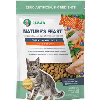 Dr. Marty Nature's Feast Essential Wellness Fish & Poultry Premium Freeze-Dried Raw Cat Food - 12 oz Bag-product-tile