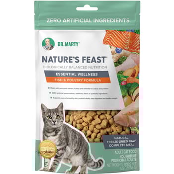Dr. Marty Nature's Feast Essential Wellness Fish & Poultry Premium Freeze-Dried Raw Cat Food - 5.5 oz Bag-product-tile