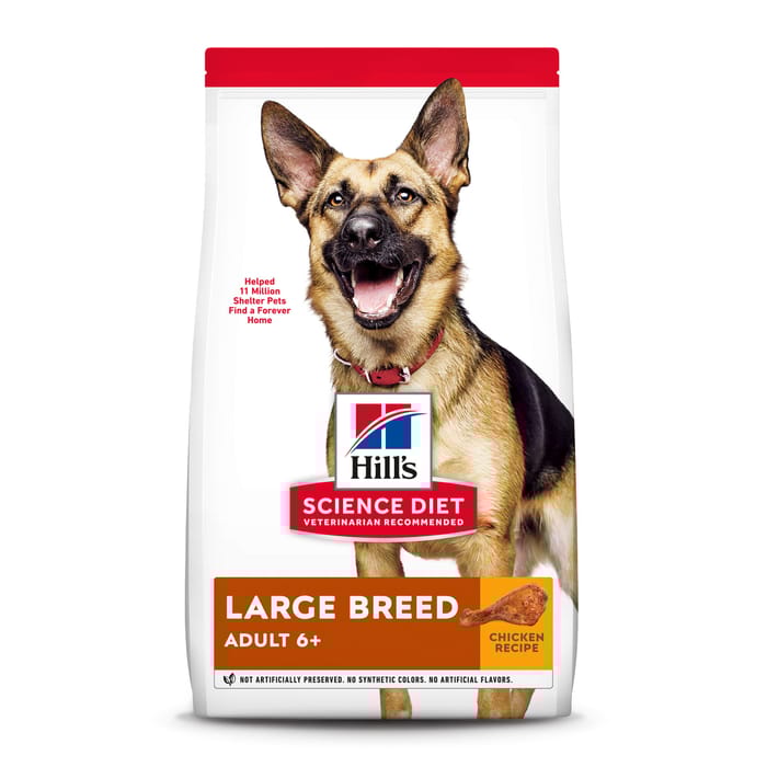 Hill's Science Diet Adult 6+ Large Breed Chicken Meal, Barley & Brown Rice Dry Dog Food - 33 lb Bag product detail number 1.0