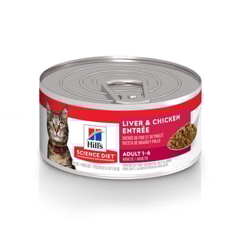 Hill's Science Diet Adult Liver & Chicken Entree Wet Cat Food - 5.5 oz Cans - Case of 24-product-tile