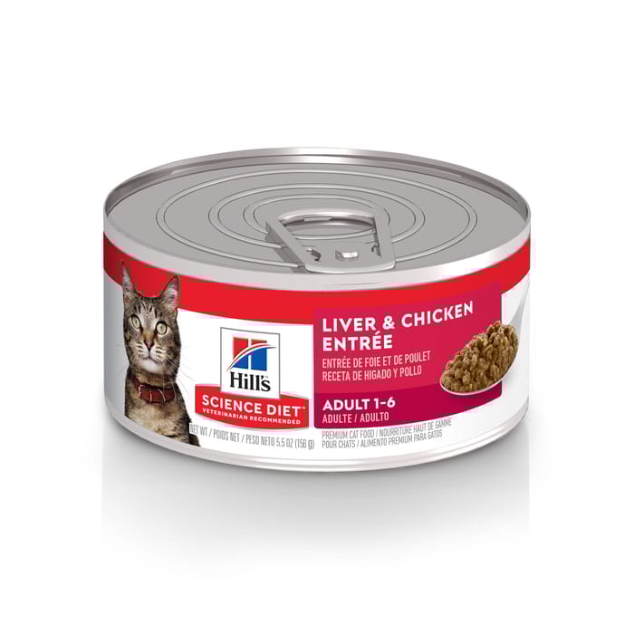 Hill's Science Diet Adult Liver & Chicken Entree Wet Cat Food - 5.5 oz Cans - Case of 24 product detail number 1.0