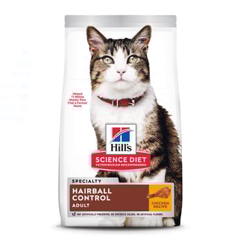 Hill's Science Diet Adult Hairball Control Chicken Recipe Dry Cat Food - 15.5 lb Bag-product-tile