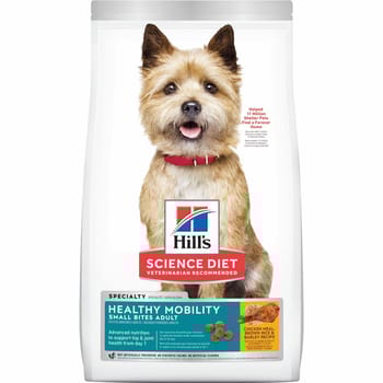 Hill's Science Diet Adult Healthy Mobility Small Bites Chicken Meal, Brown Rice & Barley Dry Dog Food - 15.5 lb Bag-product-tile