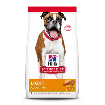 Hill's Science Diet Adult Light with Chicken Meal & Barley Dry Dog Food - 15 lb Bag-product-tile