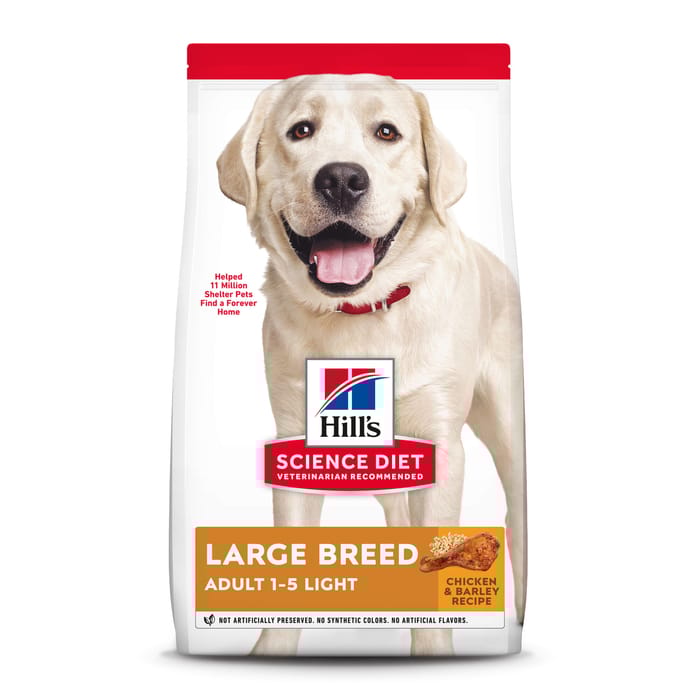 Hill's Science Diet Adult Light Large Breed Chicken Meal & Barley Dry Dog Food - 30 lb Bag product detail number 1.0
