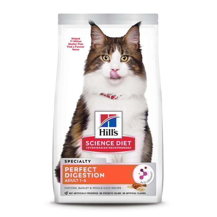 Hill's Science Diet Adult Perfect Digestion Chicken Recipe Dry Cat Food - 13 lb Bag product detail number 1.0