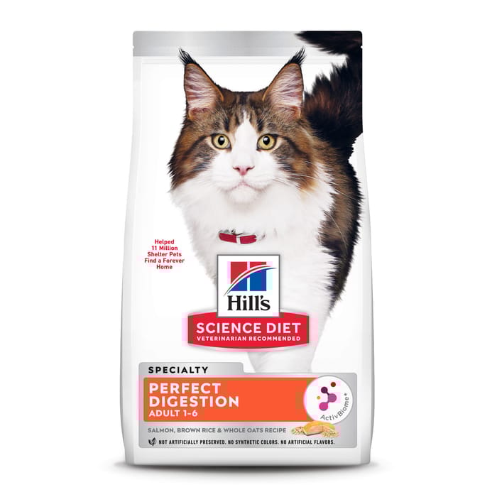 Hill's Science Diet Adult Perfect Digestion Salmon Recipe Dry Cat Food - 13 lb Bag product detail number 1.0