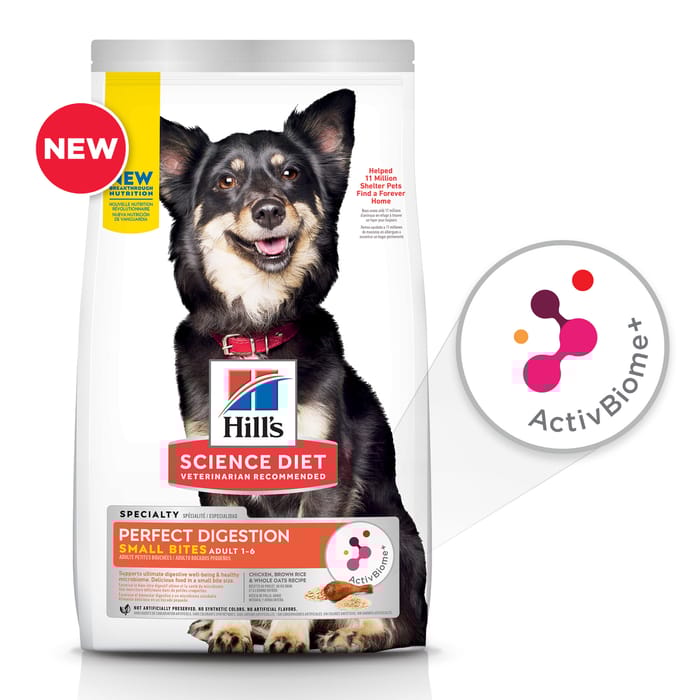 Hill's Science Diet Adult Perfect Digestion Small Bites Chicken, Brown Rice & Whole Oats Dry Dog Food - 3.5 lb Bag product detail number 1.0