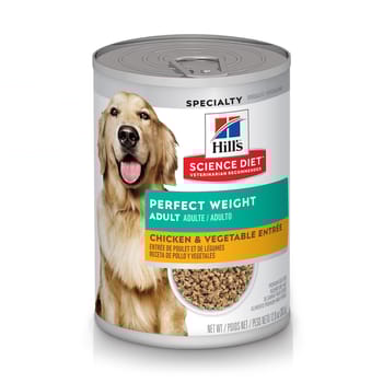 Hill's Science Diet Adult Perfect Weight Chicken & Vegetable Entree Wet Dog Food - 12.8 oz Cans - Case of 12-product-tile