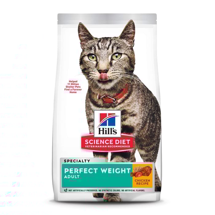 Hill's Science Diet Adult Perfect Weight Chicken Recipe Dry Cat Food - 15 lb Bag product detail number 1.0