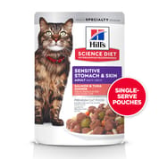 Hill's Science Diet Sensitive Stomach & Skin Salmon & Tuna Dinner Wet Cat Food Pouches