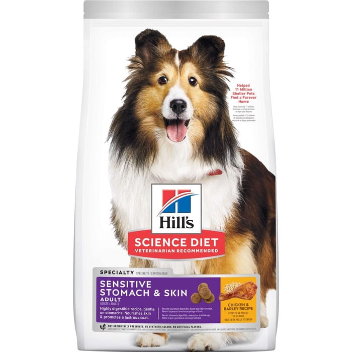 Hill's Science Diet Adult Sensitive Stomach & Skin Chicken & Barley Dry Dog Food - 4 lb Bag product detail number 1.0