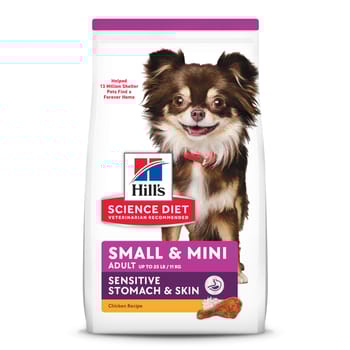 Hill's Science Diet Adult Sensitive Stomach & Skin Small & Mini Chicken Dry Dog Food - 4 lb Bag-product-tile